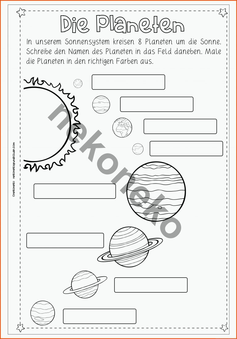 Mein Planeten - Forscherheft | zwei Versionen | ab Kl. 3 für arbeitsblatt sonnensystem klasse 5