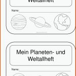 Mein Planeten -weltall Heftchen 1 â Unterrichtsmaterial Im Fach ... Fuer Weltall Arbeitsblätter Kindergarten