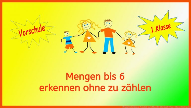 Mengen Bis 6 Erkennen - Vorschule Und 1. Klasse Fuer Arbeitsblatt Mengen Erfassen Kindergarten