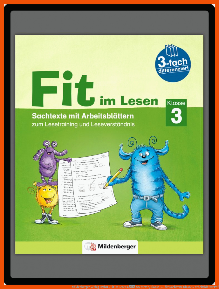 Mildenberger Verlag GmbH - Fit im Lesen â Sachtexte, Klasse 3 ... für sachtexte klasse 5 arbeitsblätter pdf