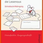 Mimi Die Lesemaus E. Schreiblehrgang Vereinfachte Ausgangsschrift ... Fuer Mimi Lesemaus Arbeitsblätter