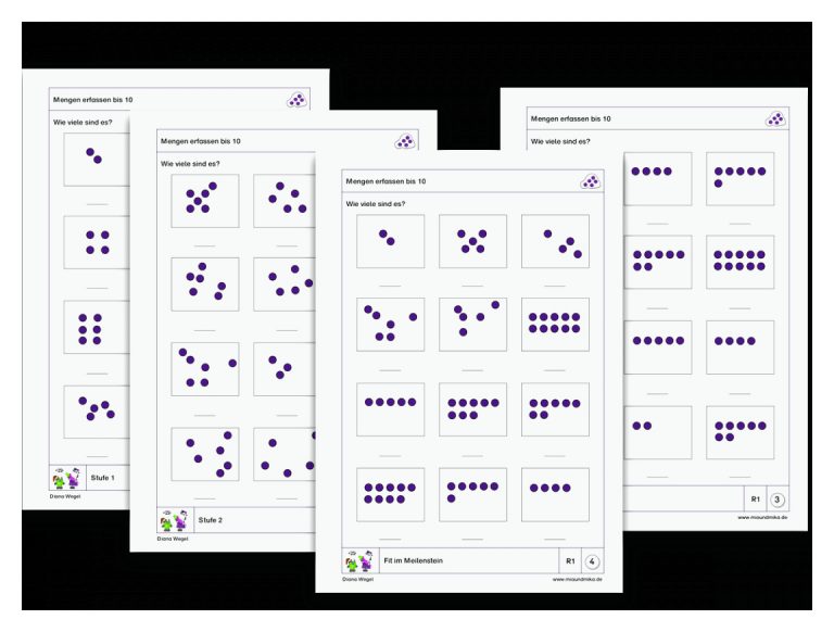Mit Diesen ArbeitsblÃ¤ttern Lernt Dein Kind Das Mengen Erfassen Bis ... Fuer Mengen Erfassen Arbeitsblätter Kostenlos