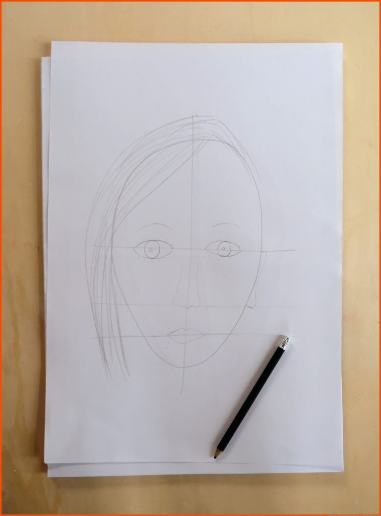 Mit Kindern hÃ¼bsche Selbstportraits zeichnen: Mein easypeasy ... für gesicht proportionen arbeitsblatt