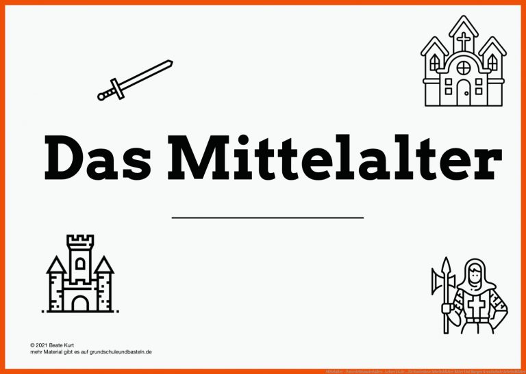 Mittelalter - Unterrichtsmaterialien - Lehrer24.de ... für kostenlose arbeitsblätter ritter und burgen grundschule arbeitsblätter