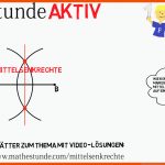 Mittelsenkrechte Konstruieren ArbeitsblÃ¤tter Mathefritz Geometrie Fuer Mittelsenkrechte Winkelhalbierende Arbeitsblatt