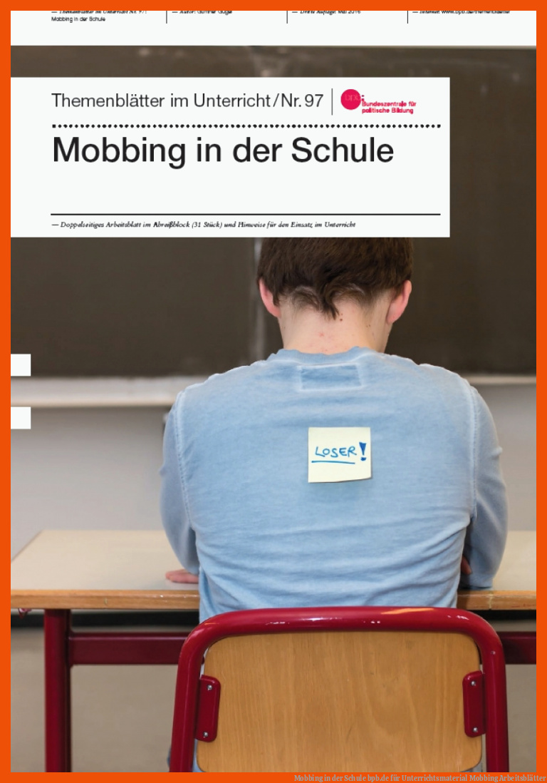 Mobbing in der Schule | bpb.de für unterrichtsmaterial mobbing arbeitsblätter