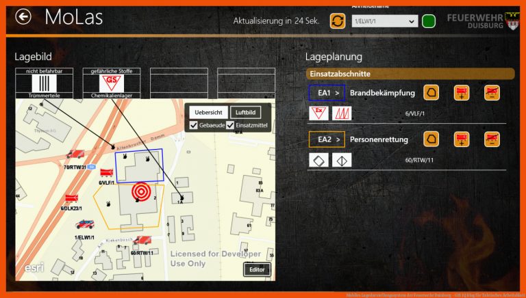 Mobiles Lagedarstellungssystem der Feuerwehr Duisburg - GIS IQ Blog für taktisches arbeitsblatt