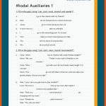Modal Auxiliaries / Modale Hilfsverben Fuer Modalverben Englisch übungen Arbeitsblätter