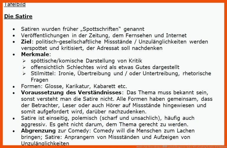 Modul 1: Fake News erkennen â Landesbildungsserver Baden-WÃ¼rttemberg für satire arbeitsblätter