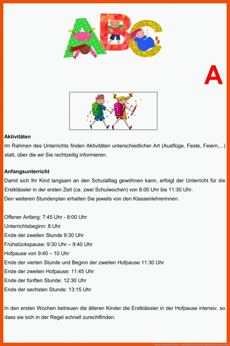 Montessorischule Kleve - Uncategorised für haltungsschäden arbeitsblatt
