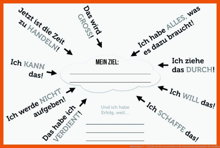 Motivation: 7 + 5 Tricks die Sie neu motivieren für motivation arbeitsblatt für schüler