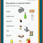 MÃ¼ll / MÃ¼lltrennung Fuer Arbeitsblatt Mülltrennung Kindergarten