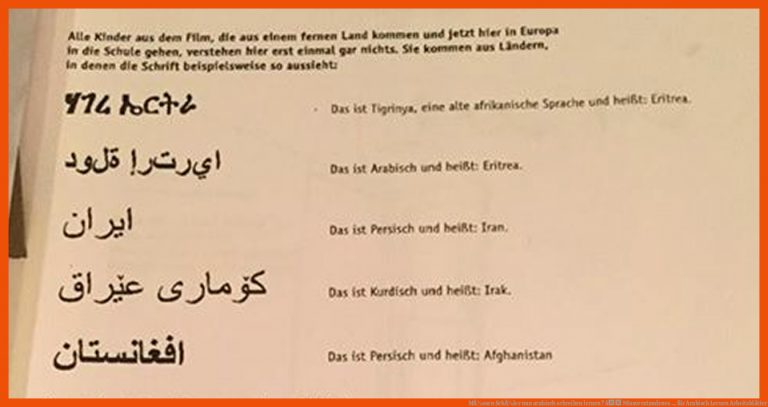 MÃ¼ssen SchÃ¼ler nun arabisch schreiben lernen? â Missverstandenes ... für arabisch lernen arbeitsblätter