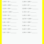 Multipliziere Dezimalzahlen Mit 10.100.1000 Mathe-arbeitsblÃ¤tter ... Fuer Multiplikation Bis 100 Arbeitsblätter