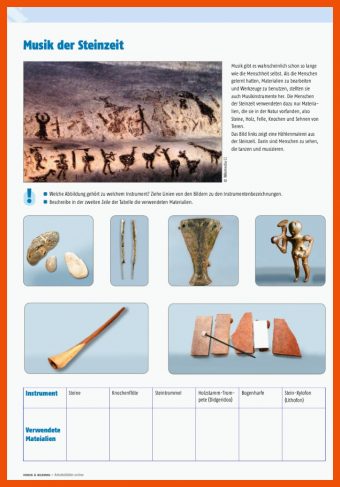 Steinzeit Arbeitsblätter