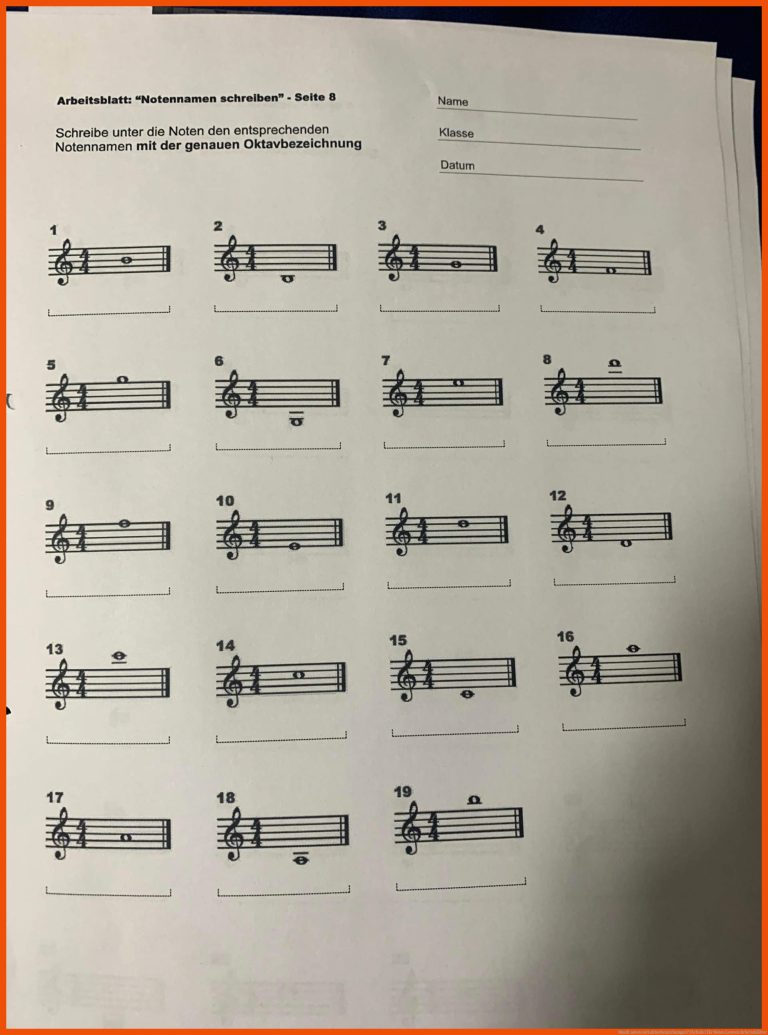 Musik noten mit oktavbezeichungen? (Schule) für noten lernen arbeitsblätter