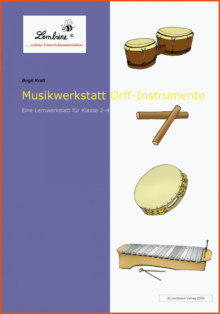 Musikwerkstatt orff-instrumente Lernbiene Verlag Fuer orff Instrumente Arbeitsblatt