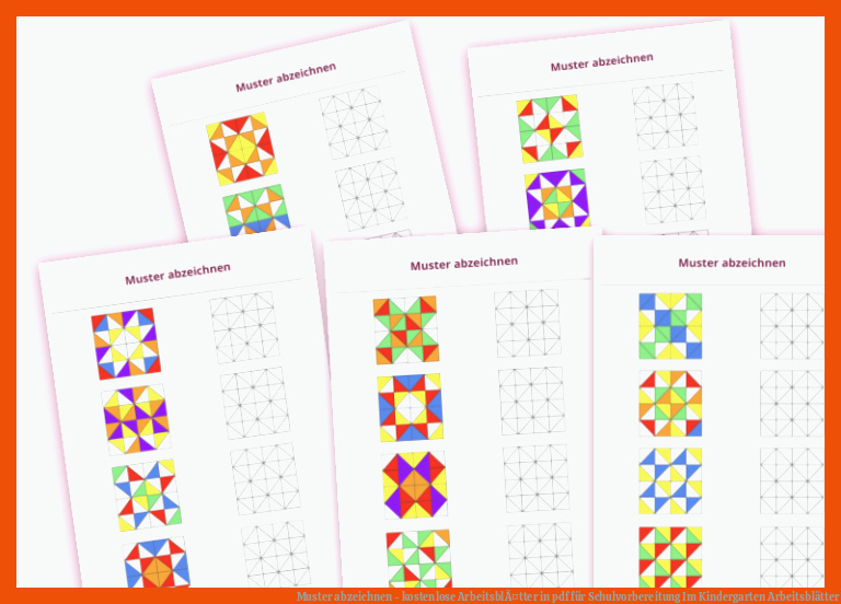 Muster abzeichnen - kostenlose ArbeitsblÃ¤tter in pdf für schulvorbereitung im kindergarten arbeitsblätter