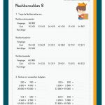 Nachbarzahlen Im Zahlenraum 100 000 Fuer Nachbarzahlen 4. Klasse Arbeitsblatt