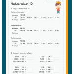 Nachbarzahlen Im Zahlenraum 100 000 Fuer Nachbarzahlen Bis 1000 Arbeitsblätter Mit Lösungen