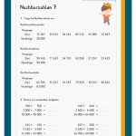 Nachbarzahlen Im Zahlenraum 100 000 Fuer Nachbarzahlen Bis 1000 Arbeitsblätter Mit Lösungen