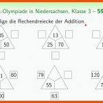 Ni590321 Der Mathematik-olympiade (rechendreiecke, Klasse 3, Teil 1, 2. Stufe) Fuer Rechendreiecke 3 Klasse Arbeitsblätter