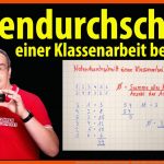 Notendurchschnitt Einer Klassenarbeit Berechnen - Einfach ErklÃ¤rt Von Lehrerschmidt Fuer Durchschnitt Berechnen 5. Klasse Arbeitsblätter