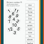 Numbers / Zahlen Bis 12 Englisch Grundschule, Englischunterricht ... Fuer 3 Klasse Englisch Arbeitsblätter Zum Ausdrucken