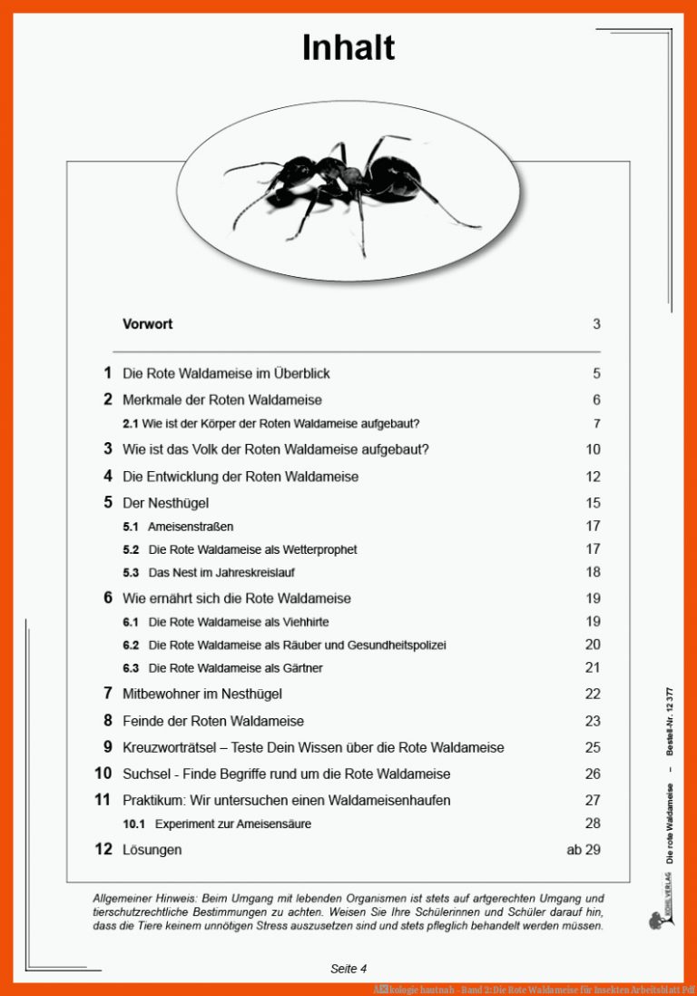 Ãkologie hautnah - Band 2: Die Rote Waldameise für insekten arbeitsblatt pdf