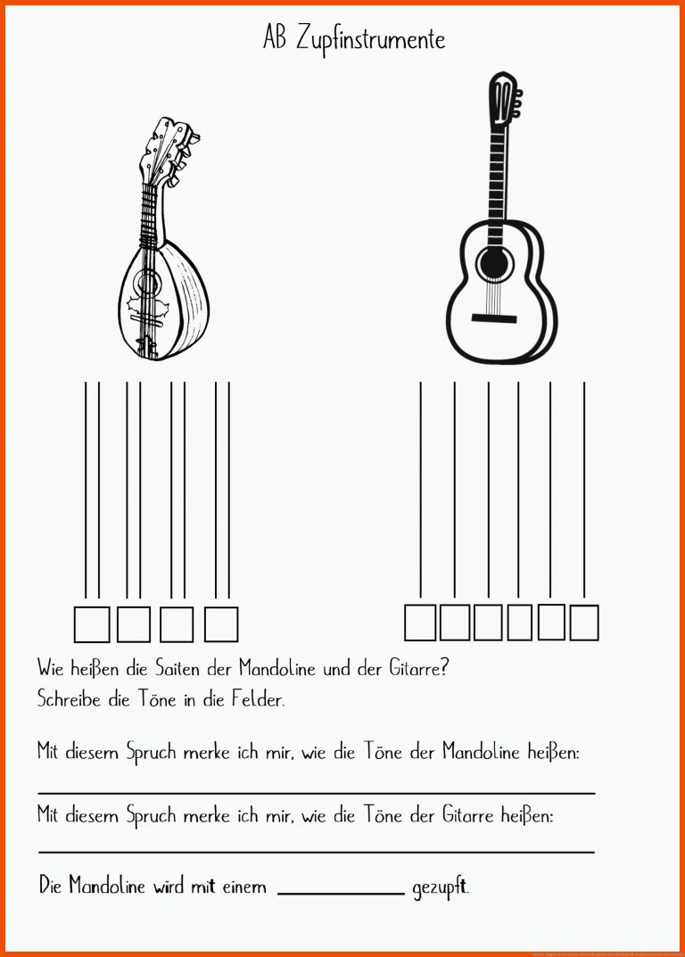 Online-angebote In Corona-zeiten Bergische Musikschule Fuer Zupfinstrumente Arbeitsblatt
