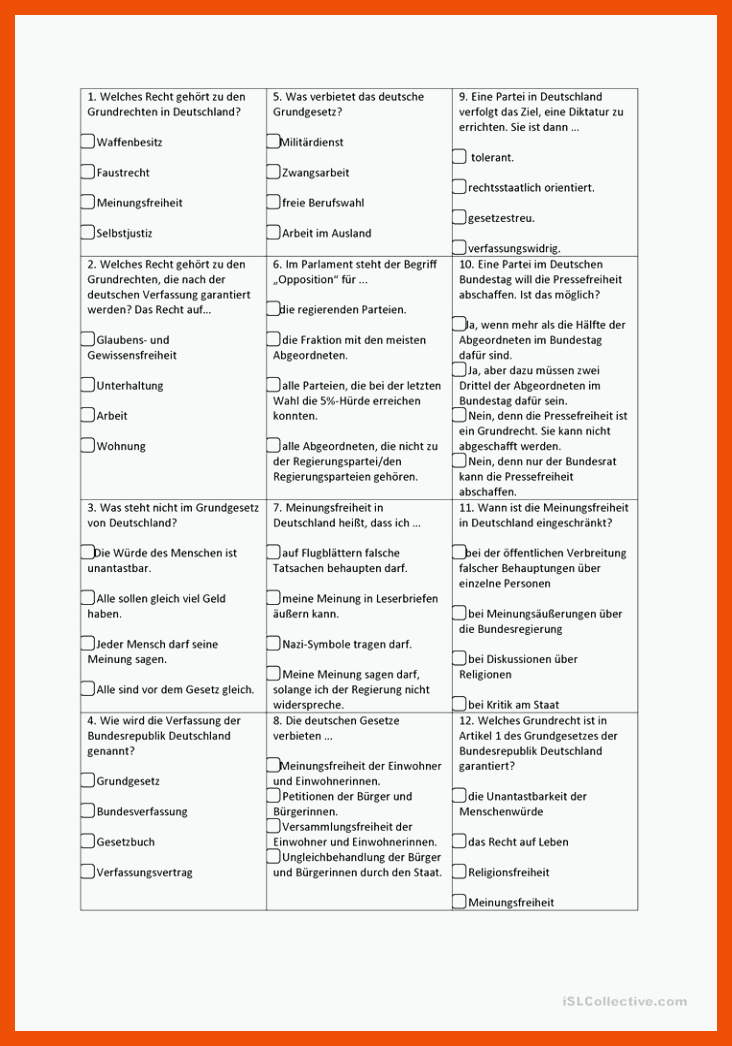 Orientierungskurs-Test - Deutsch Daf Arbeitsblatter für orientierungskurs arbeitsblätter pdf