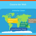 Ozeane â¢ Alle Ozeane, Alle Weltmeere, Karte Â· [mit Video] Fuer Weltmeere Arbeitsblatt