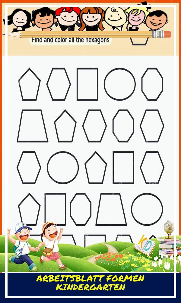 Arbeitsblatt formen Kindergarten