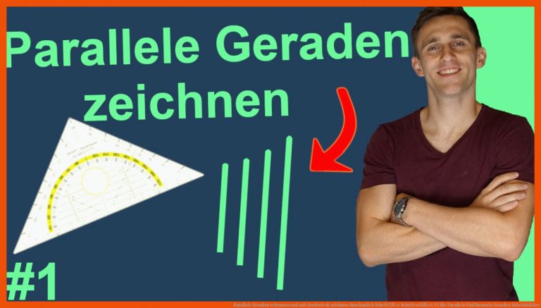 Parallele Geraden erkennen und mit Geodreieck zeichnen | Anschaulich Schritt fÃ¼r Schritt erklÃ¤rt #1 für parallele und normale geraden arbeitsblätter