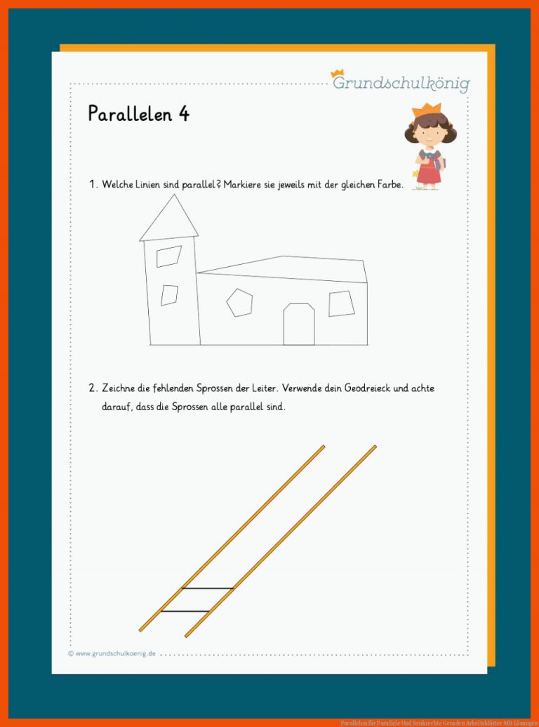 Parallelen für parallele und senkrechte geraden arbeitsblätter mit lösungen