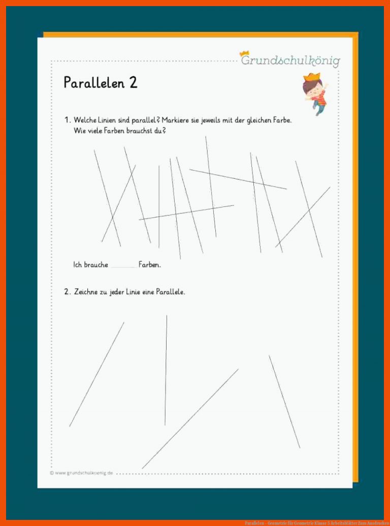 Parallelen - Geometrie Fuer Geometrie Klasse 5 Arbeitsblätter Zum Ausdrucken