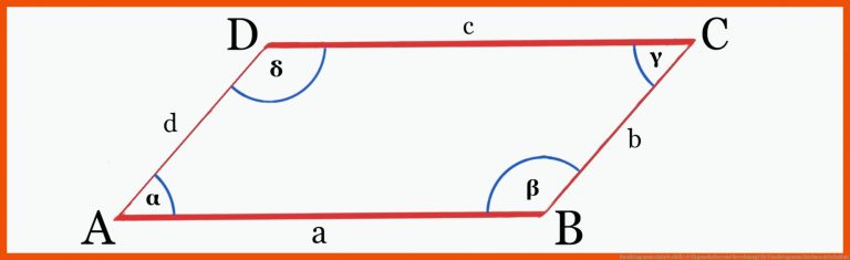 Parallelogramm Einfach ErklÃ¤rt (eigenschaften Und Berechnung) Fuer Parallelogramm Zeichnen Arbeitsblatt