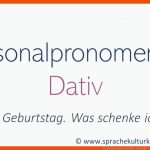 Personalpronomen Im Dativ - Sprakuko - Deutsch Lernen Online Fuer Arbeitsblätter Personalpronomen