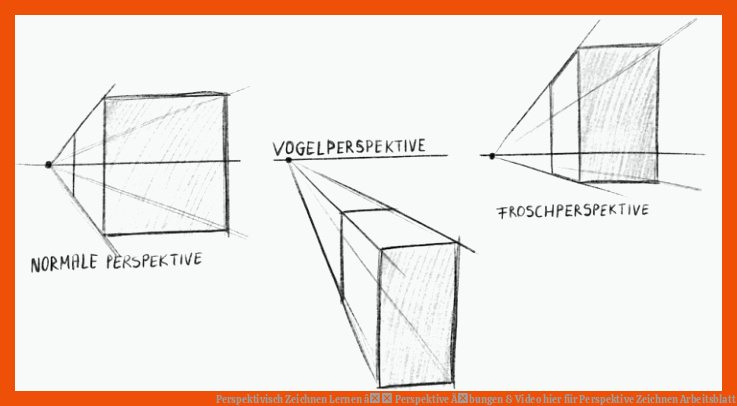 Perspektivisch Zeichnen Lernen â Perspektive Ãbungen & Video hier für perspektive zeichnen arbeitsblatt