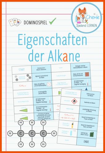 11 Eigenschaften Der Alkane Arbeitsblatt