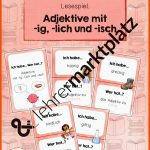 Pin Auf Daz / Daf Grundschule Unterrichtsmaterialien Fuer Adjektive Ig Lich isch Arbeitsblatt