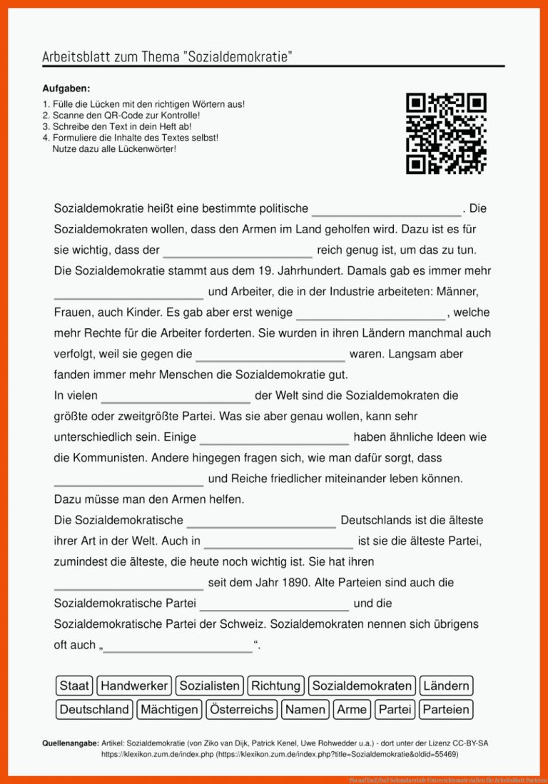 Pin auf DaZ/DaF Sekundarstufe Unterrichtsmaterialien für arbeitsblatt parteien
