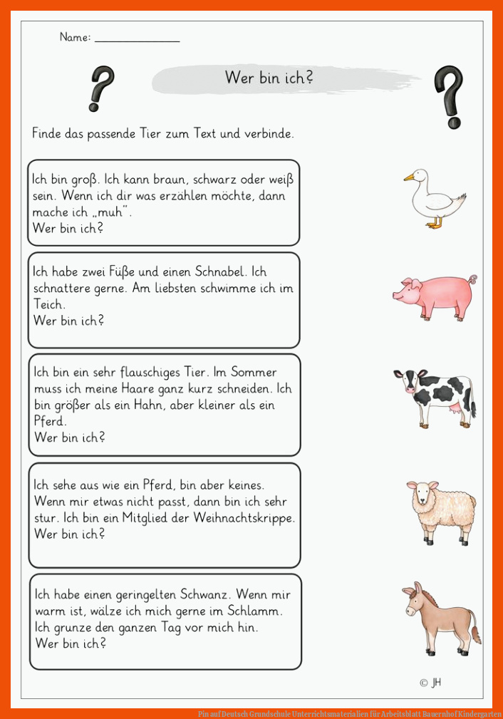 Pin auf Deutsch Grundschule Unterrichtsmaterialien für arbeitsblatt bauernhof kindergarten