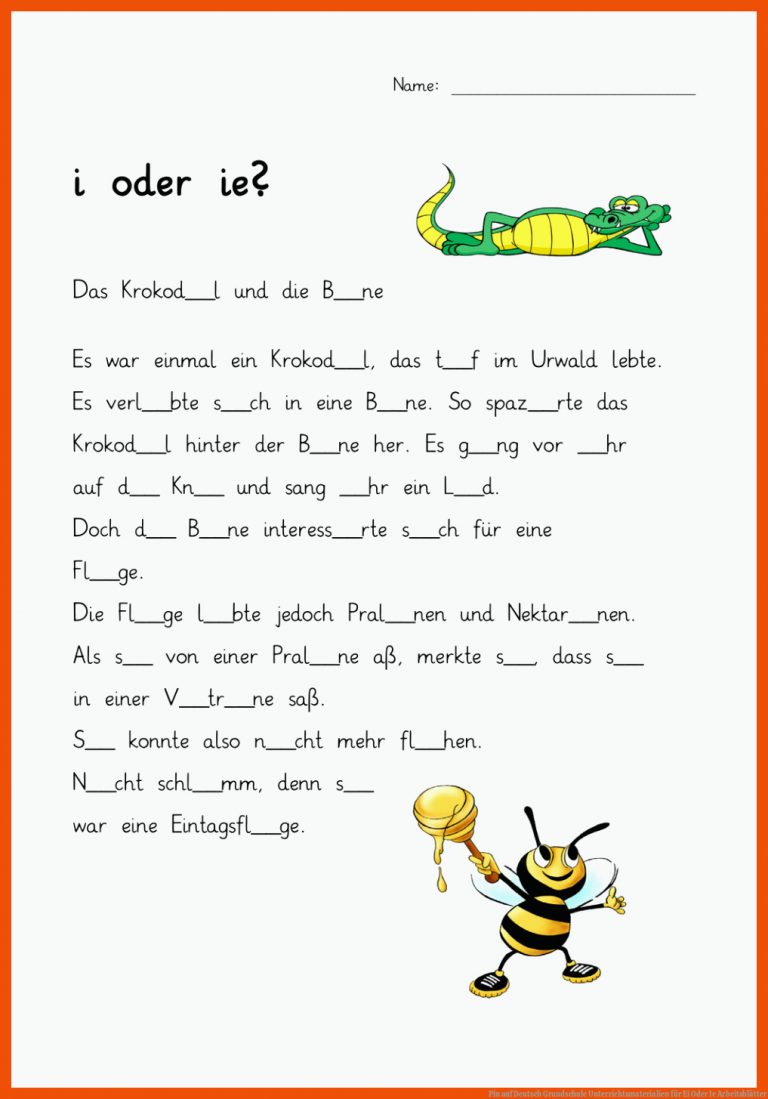 Pin auf Deutsch Grundschule Unterrichtsmaterialien für ei oder ie arbeitsblätter