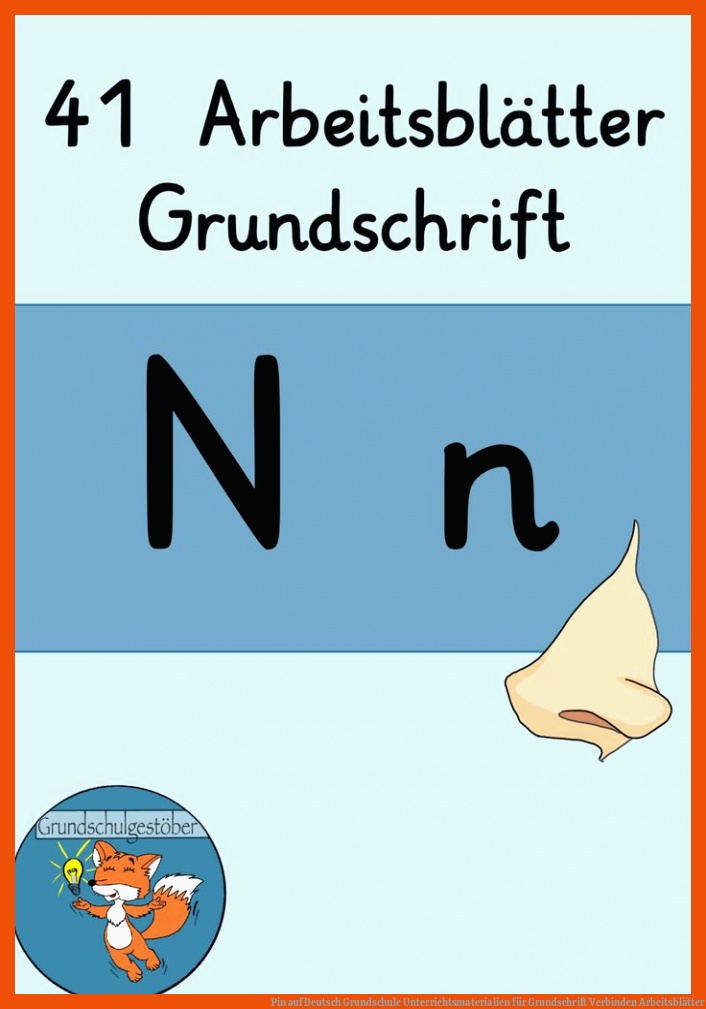 Pin auf Deutsch Grundschule Unterrichtsmaterialien für grundschrift verbinden arbeitsblätter