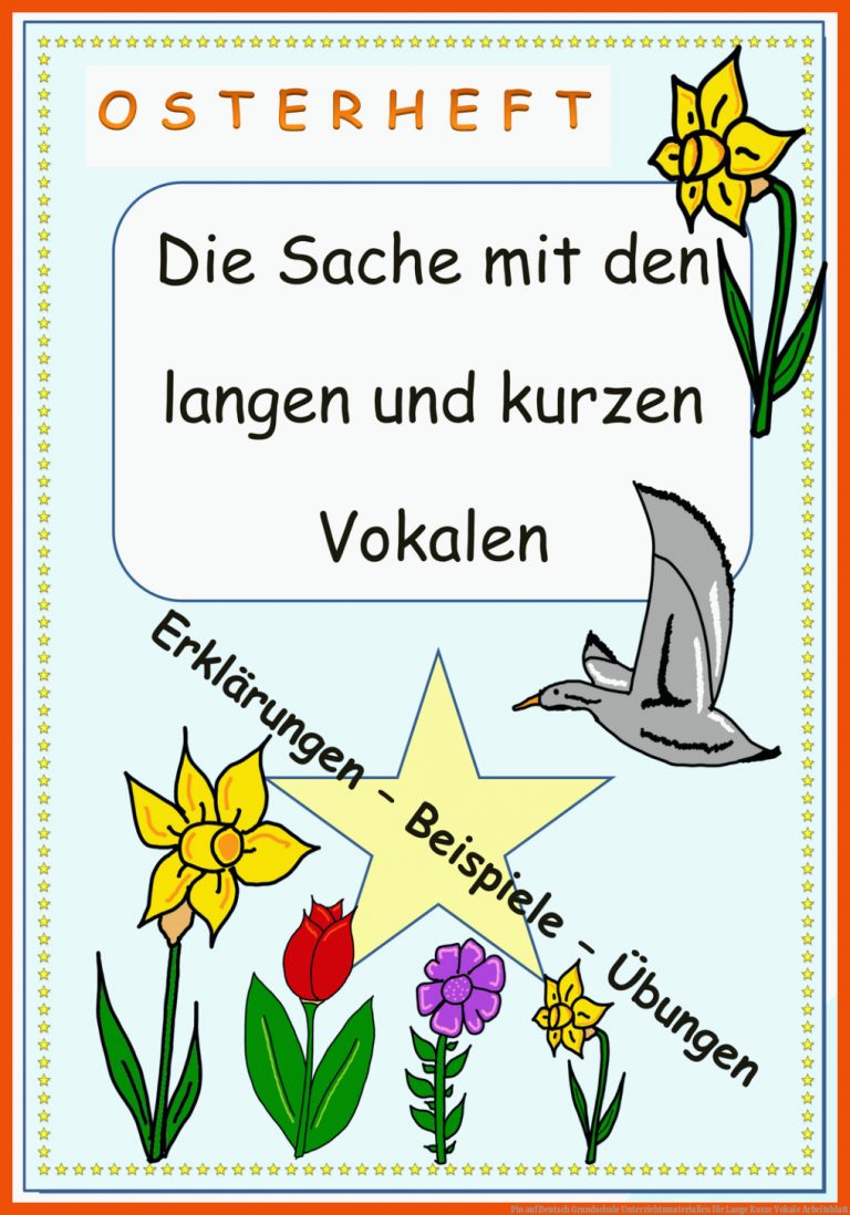 Pin auf Deutsch Grundschule Unterrichtsmaterialien für lange kurze vokale arbeitsblatt
