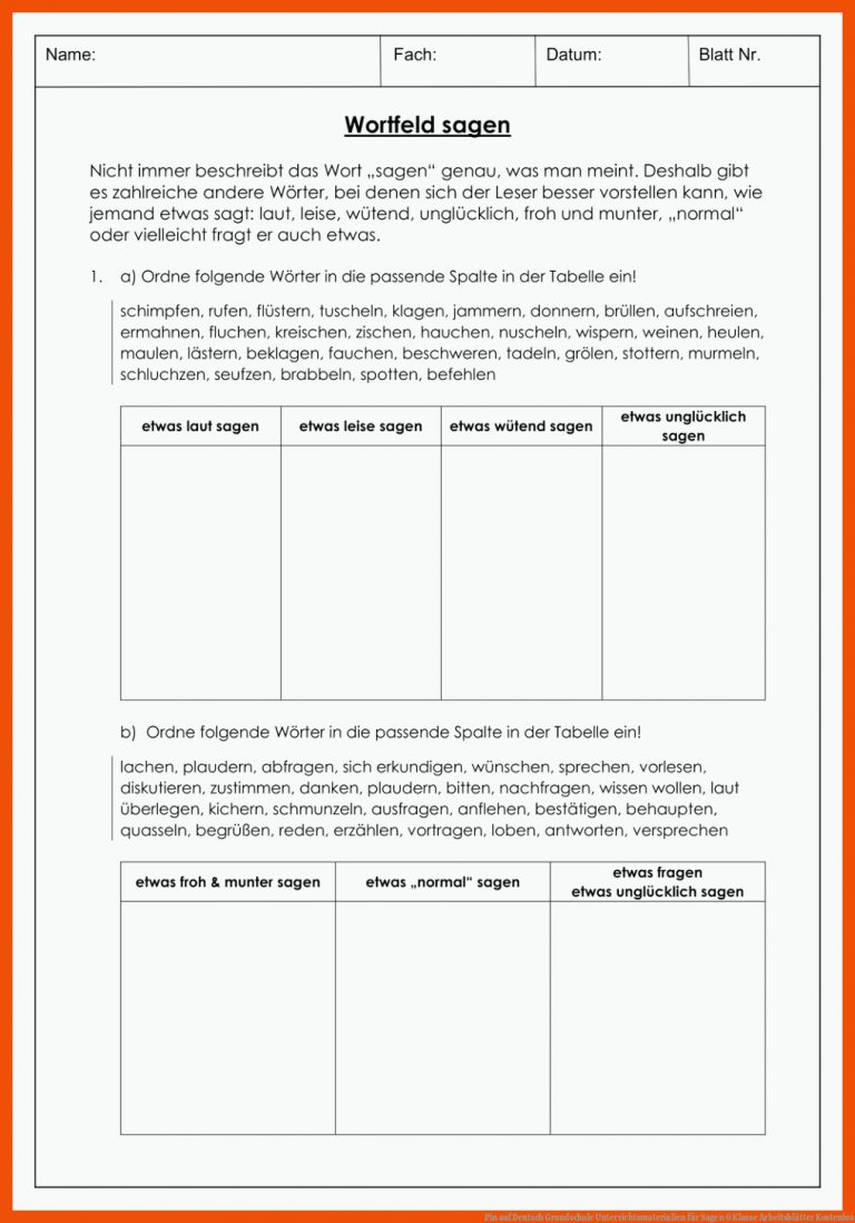 Pin auf Deutsch Grundschule Unterrichtsmaterialien für sagen 6 klasse arbeitsblätter kostenlos