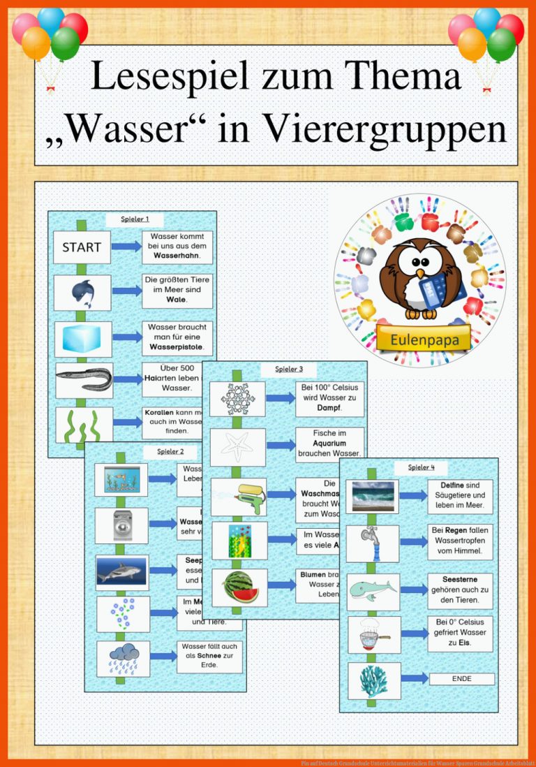 Pin auf Deutsch Grundschule Unterrichtsmaterialien für wasser sparen grundschule arbeitsblatt