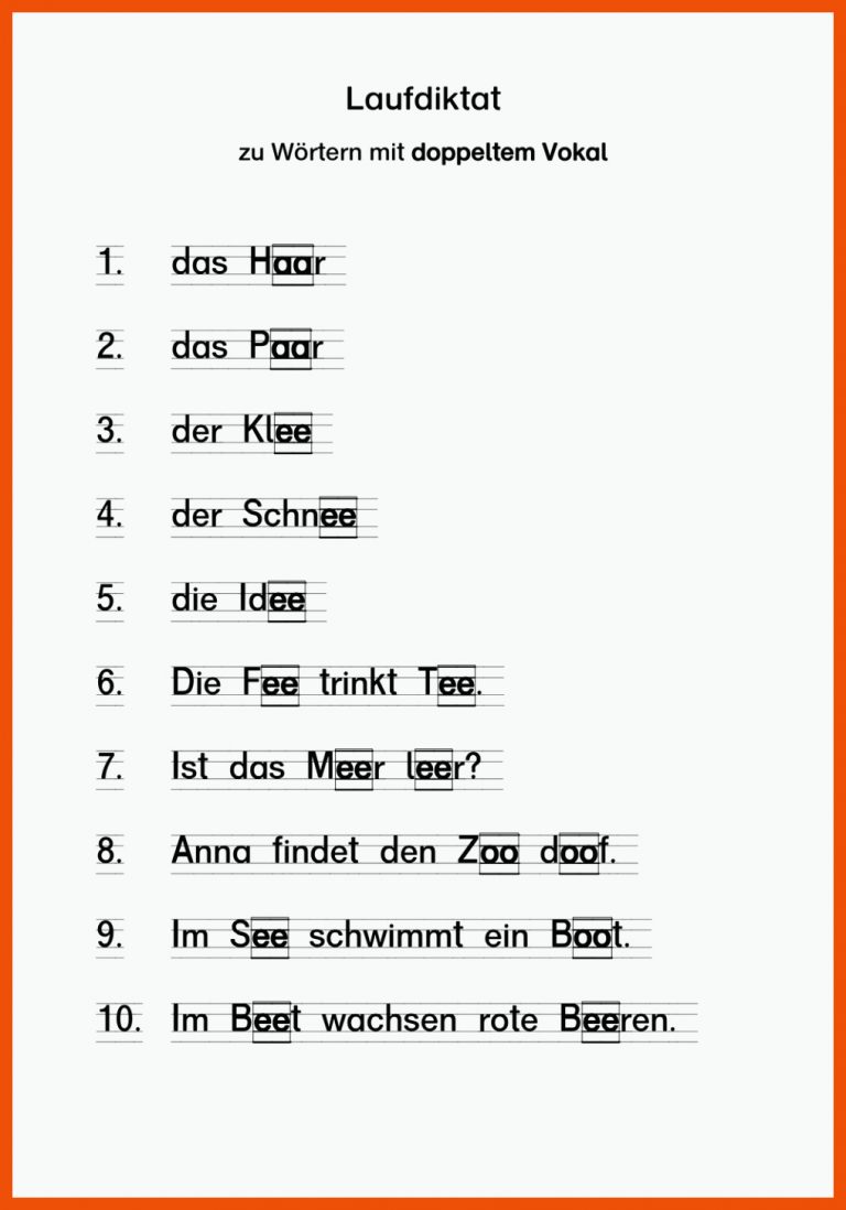 Pin auf Deutsch Grundschule Unterrichtsmaterialien für wörter mit aa ee oo arbeitsblätter