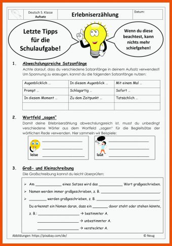 13 Arbeitsblätter Deutsch Grammatik 5 Klasse